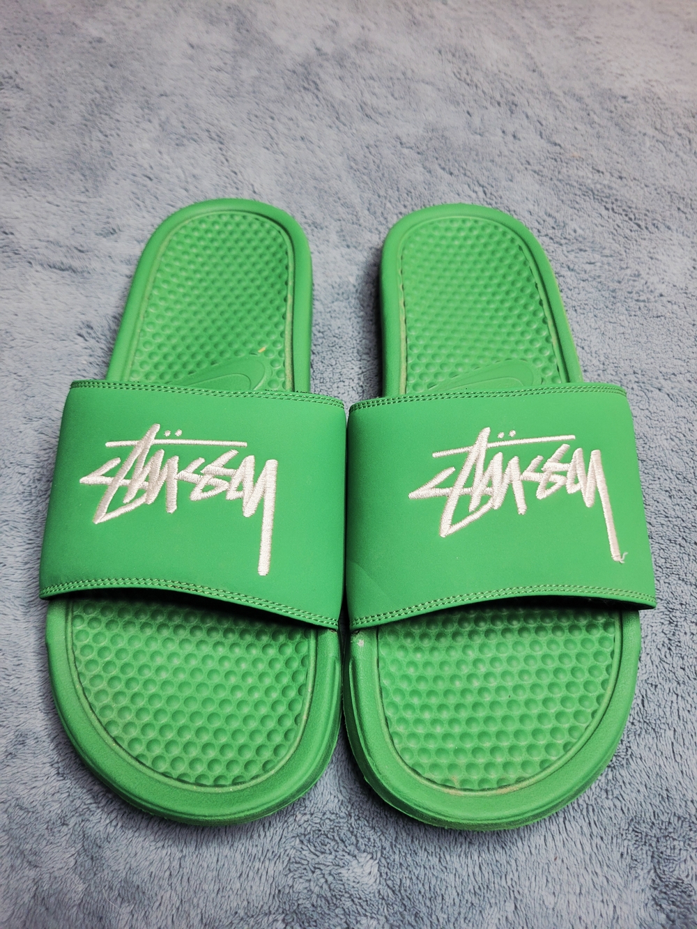 Nike X Stussy Green Slides Mens Size 11